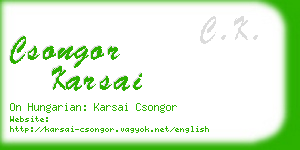 csongor karsai business card